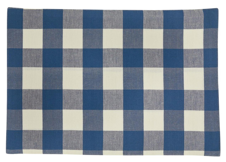 Wicklow Check China Blue Placemats - Backed Set of 6