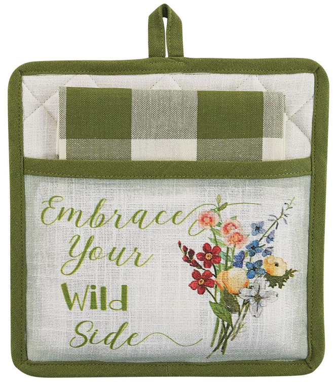 Wildflower Sketchbook Pocket Pothold Set - 762242024939