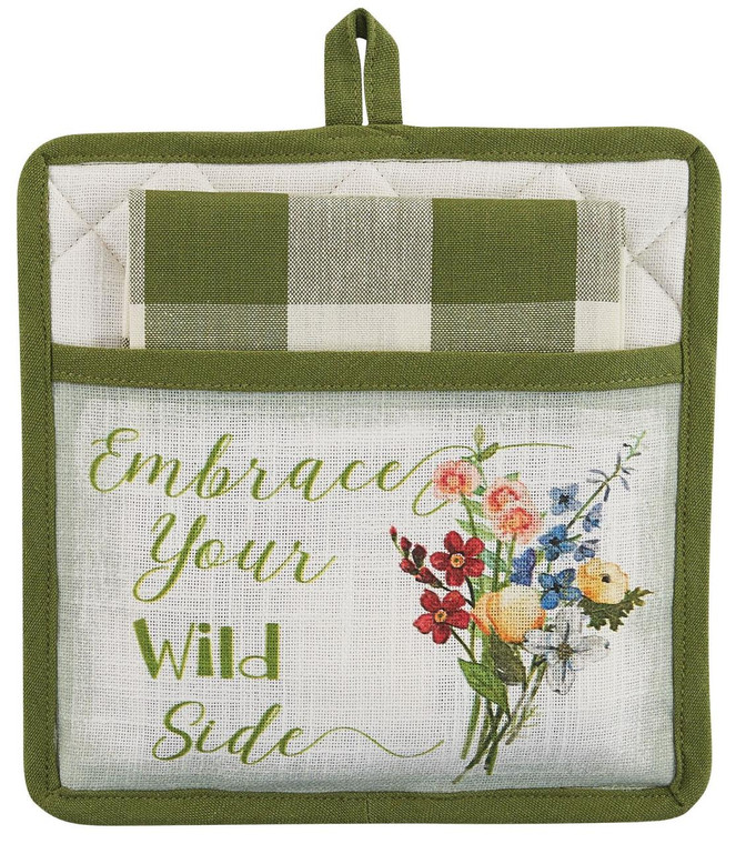 Wildflower Sketchbook Pocket Potholder Set