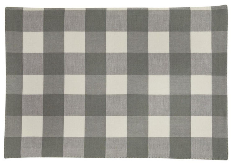 Wicklow Check Dove Placemats - Backed Set of 6