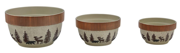 Wilderness Trail Mixing Bowls - Set of 3 - Country Village Shoppe