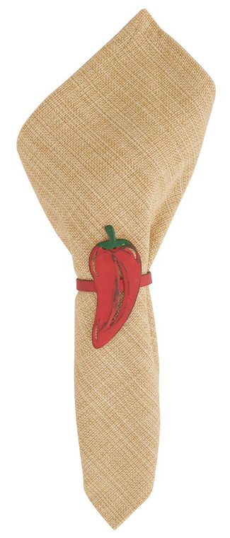 Chili Pepper Red Napkin Rings - Set of 6 - 762242023178