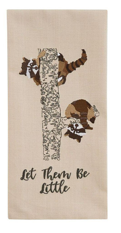 Let Them Be Little Raccoon Embroidered Dishtowels - Set of 2