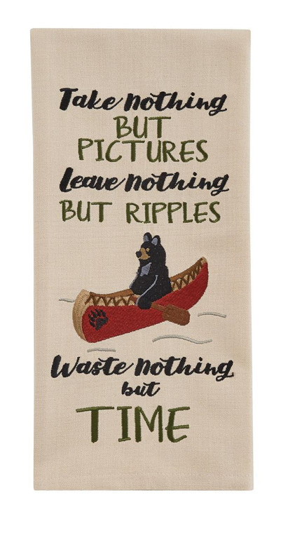Take Nothing Embroidered Dishtowels - Set of 2