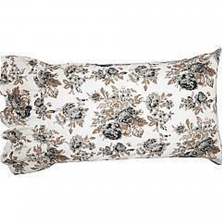 Annie Portabella Floral Ruffled Pillowcases - Standard Set of 2 - 810055893454