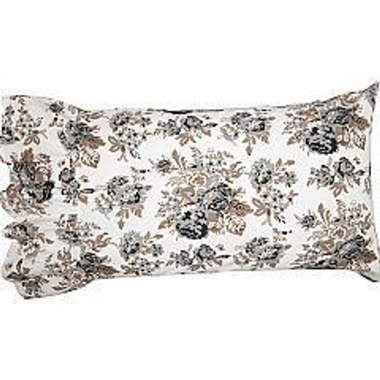 Annie Portabella Floral Ruffled Pillowcases - Standard Set of 2