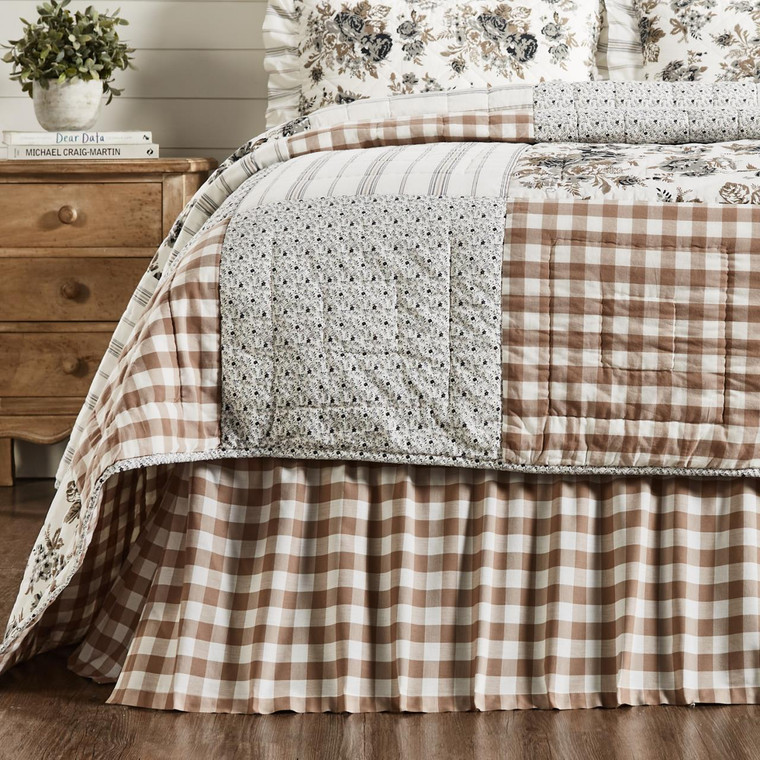 Annie Buffalo Portabella Check Bed Skirt - 810055893041