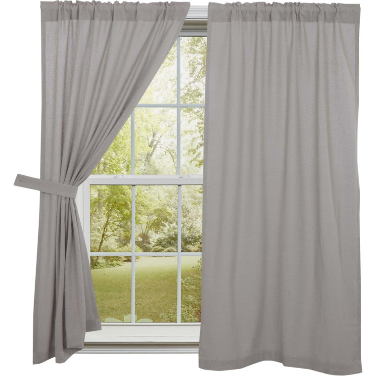 Burlap Dove Grey Panels - 72x63