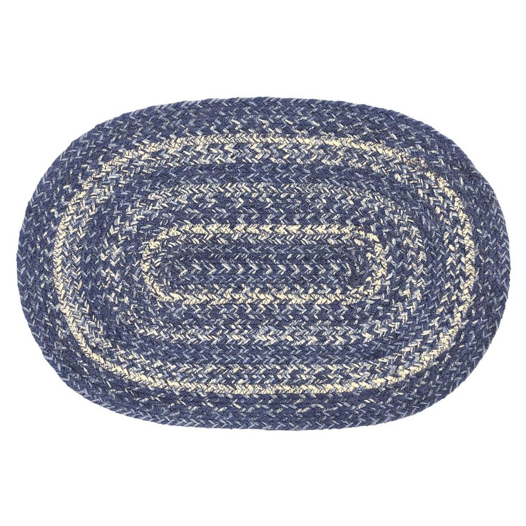 Great Falls Blue Jute Placemat - Oval 12x18 - 810055892457