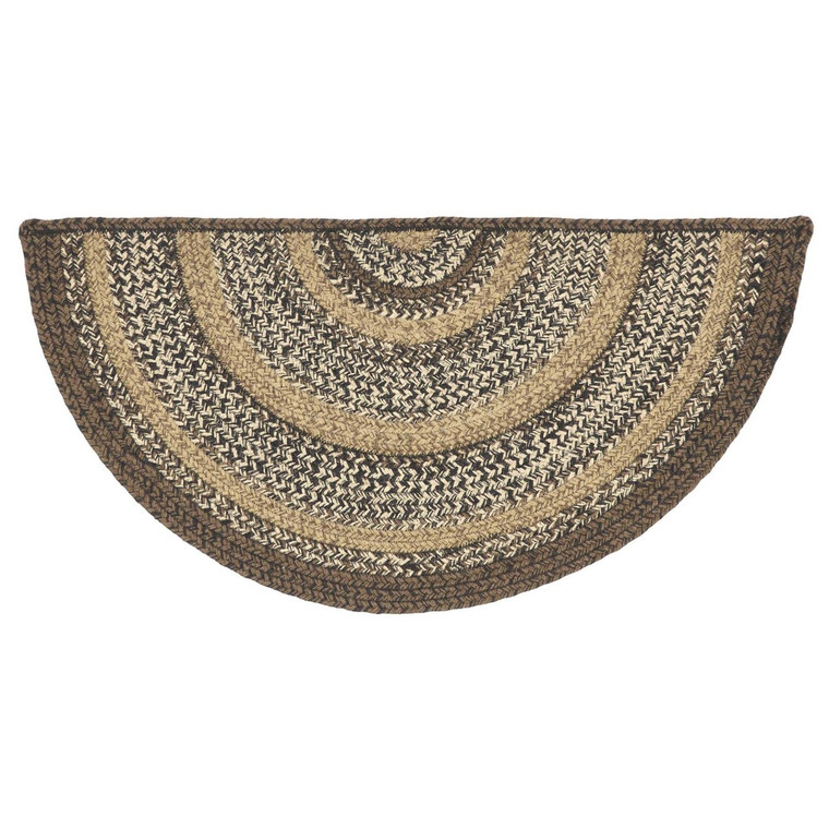 Espresso Jute Half Circle Rug