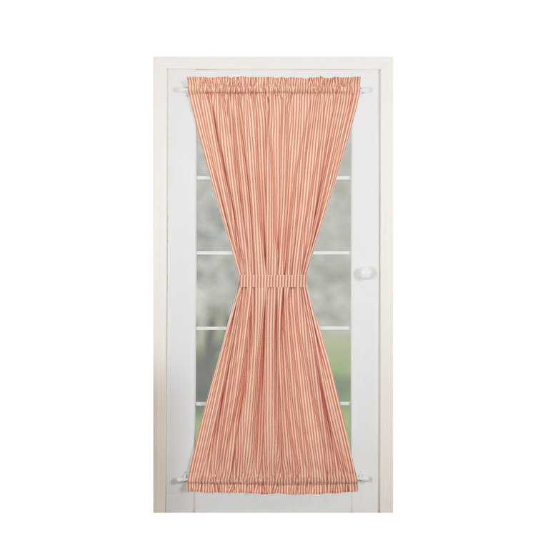 Sawyer Mill Red Ticking Stripe Door Panel - 40x72