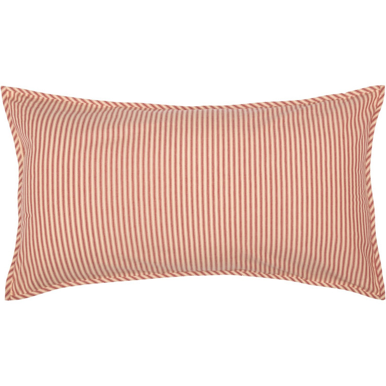 Sawyer Mill Red Ticking Stripe Pillow Sham - King