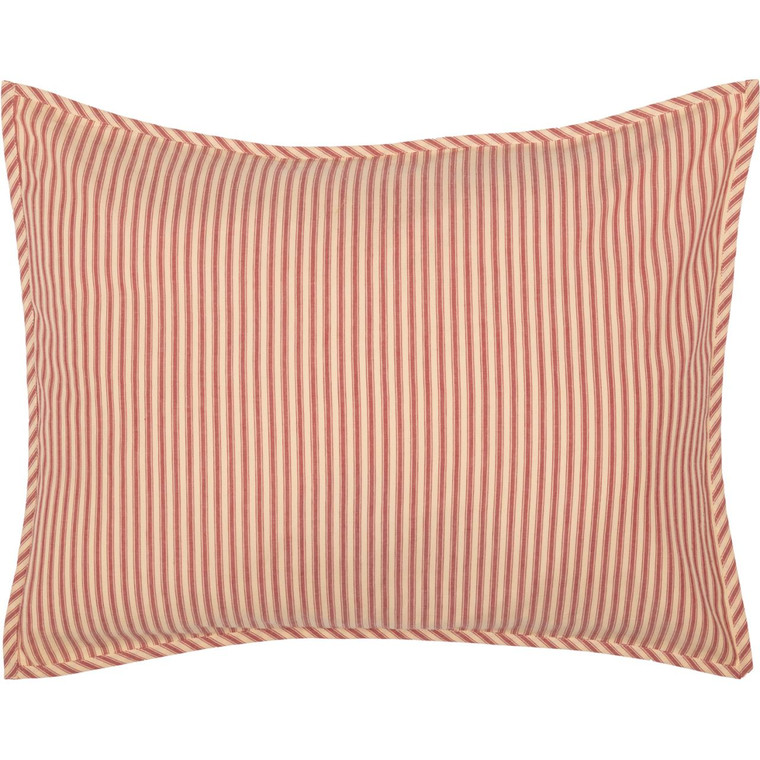 Sawyer Mill Red Ticking Stripe Pillow Sham - Standard - 840528184406