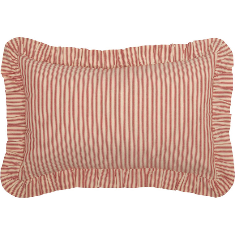 Sawyer Mill Red Ticking Stripe Pillow - 14x22 Fabric