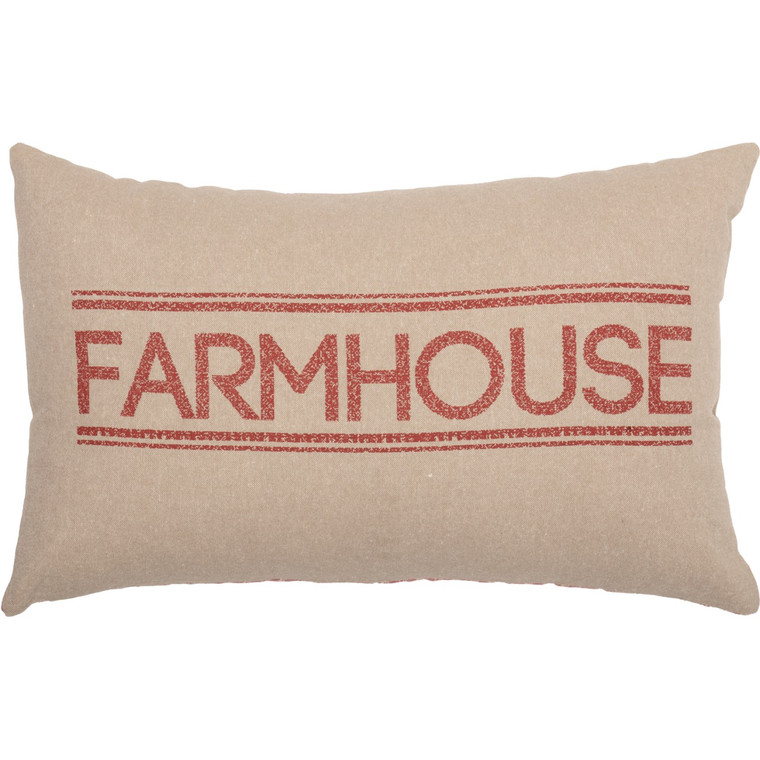 Sawyer Mill Red Farmhouse Pillow - 14x22 - Country Village Shoppe