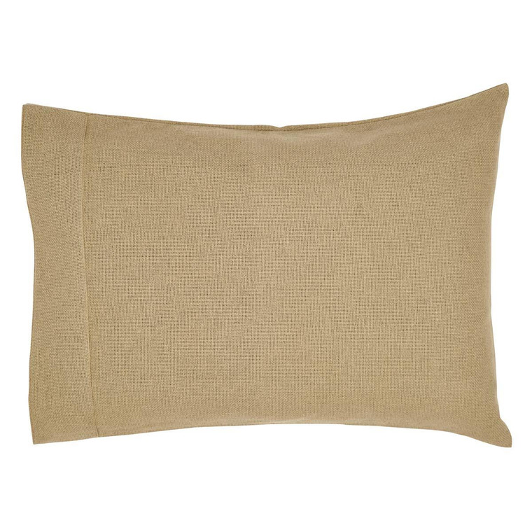 Burlap Natural Pillowcases - Standard Set of 2 - 840528103094