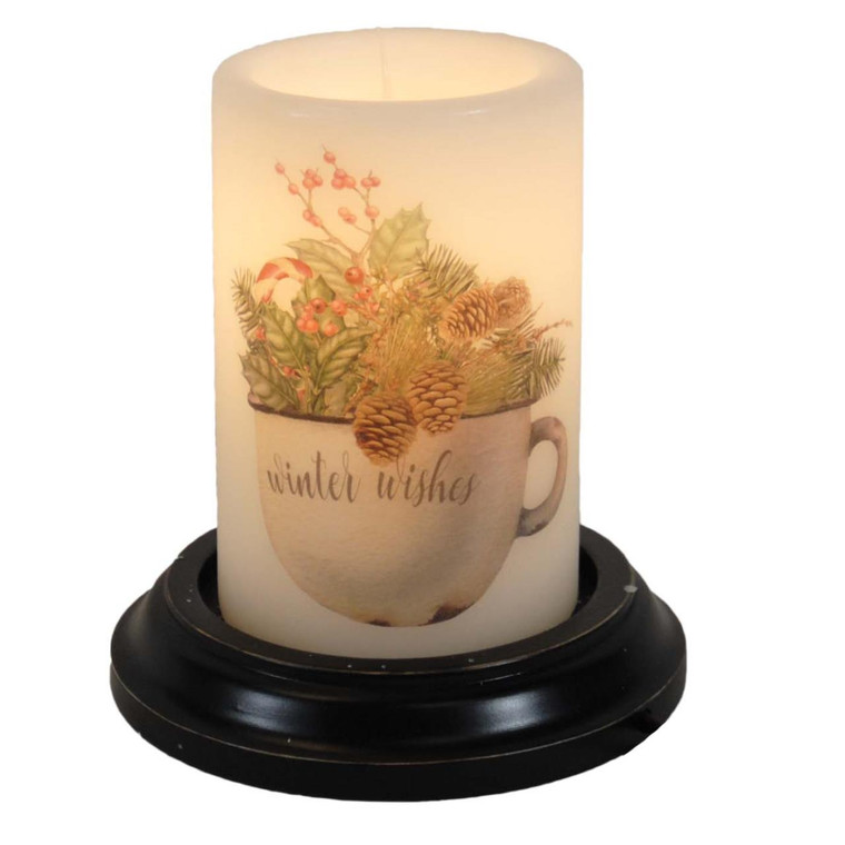 Candle Sleeve - Rusty Cup Winter Wishes - 844558066893