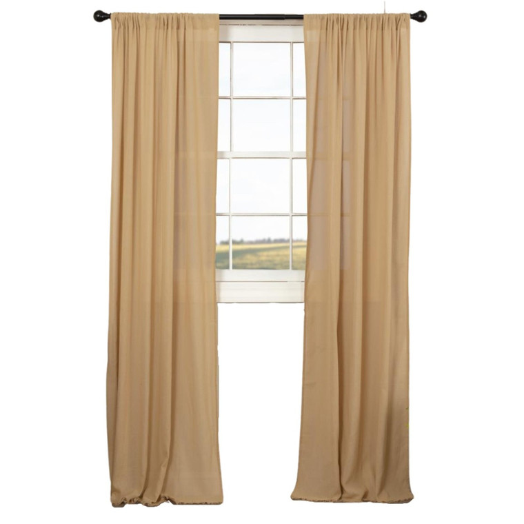 Tobacco Cloth Khaki Panels - 80x84