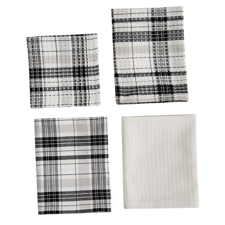 Refined Rustic 3 Dishtowels 1 Dishcloth Set
