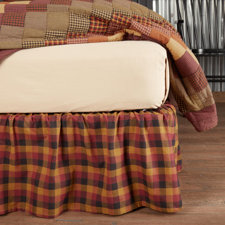 Heritage Farms Primitive Check Bed Skirt - 840528160349