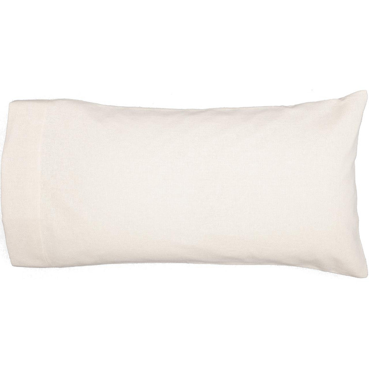 Burlap Antique White Pillowcases - King Set of 2 - 840528182938