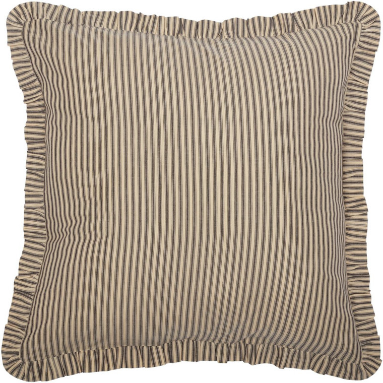 Sawyer Mill Charcoal Ticking Stripe Pillow Sham - Euro Fabric - 840528180842