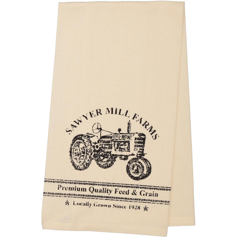 Sawyer Mill Charcoal Tractor Tea Towels - Set of 2 - 840528180781