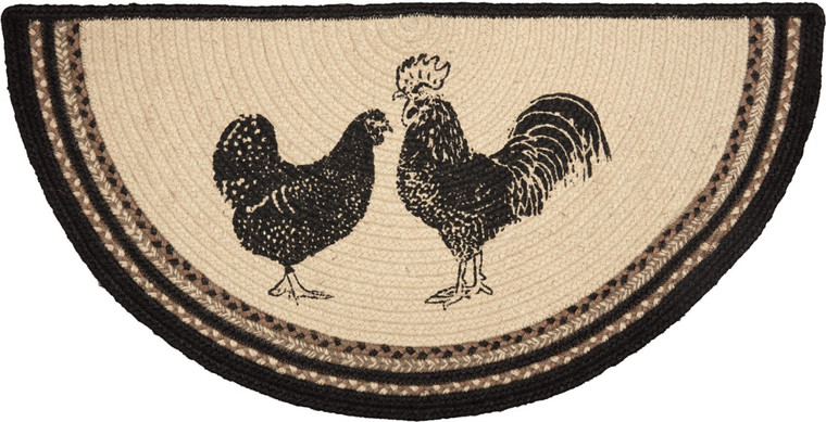 Sawyer Mill Charcoal Jute Half Circle Rug - Poultry