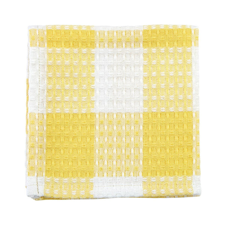 Wicklow Check Yellow Dishcloths - Set of 6