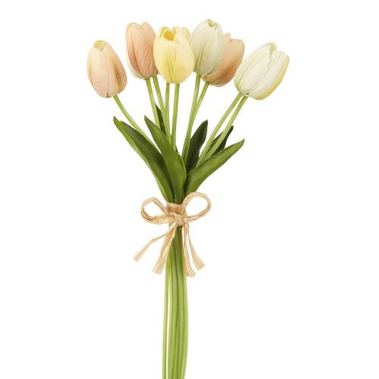 Real Touch Tulip Bundle - Peach 15"
