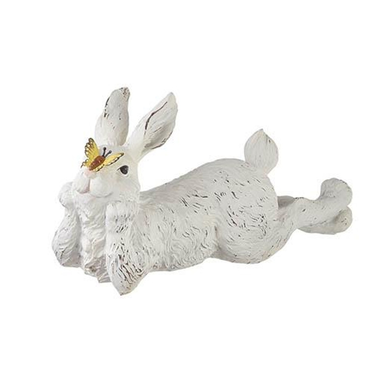 Resting Bunny With Butterfly - 12" - 400000656311