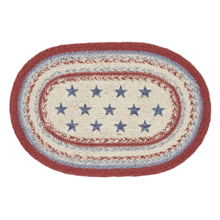 Celebration Jute Placemats - Oval 10x15 Set of 2