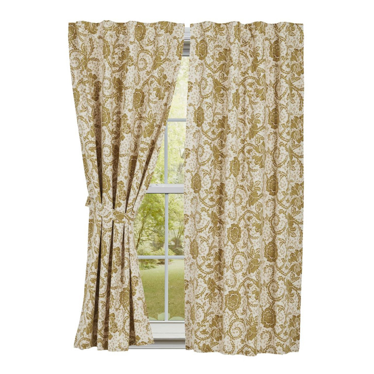 Dorset Gold Floral Panels - 72x63 - 840233904573