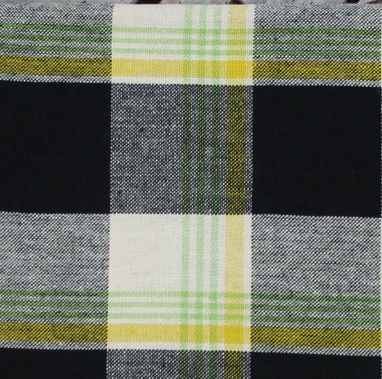 Sunflower Buffalo Check Buttermilk Napkins - Black Set of 6 - Final Sale