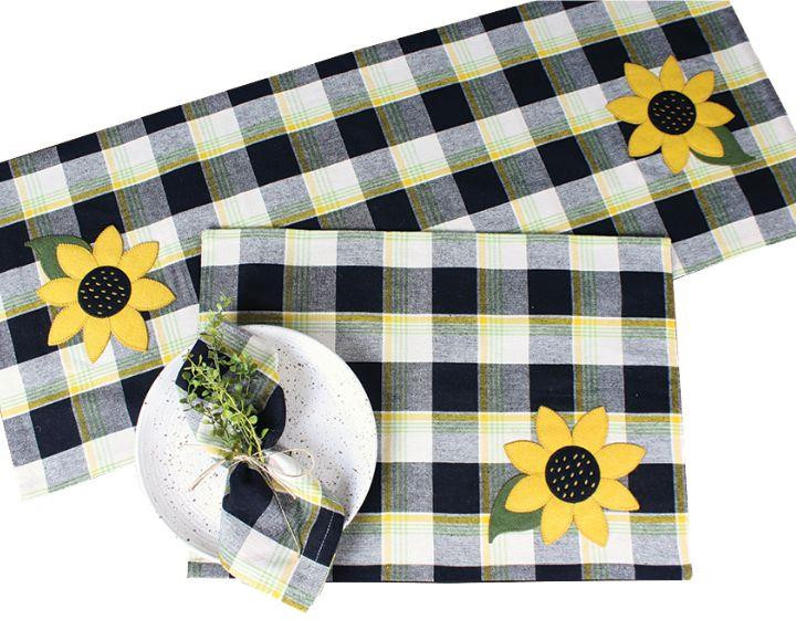 Sunflower Buffalo Check Buttermilk Kitchen & Dining Collection