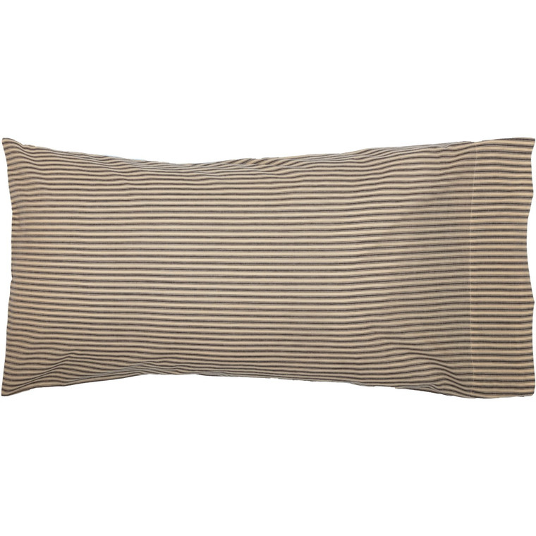 Sawyer Mill Charcoal Ticking Stripe Pillowcases - King Set of 2