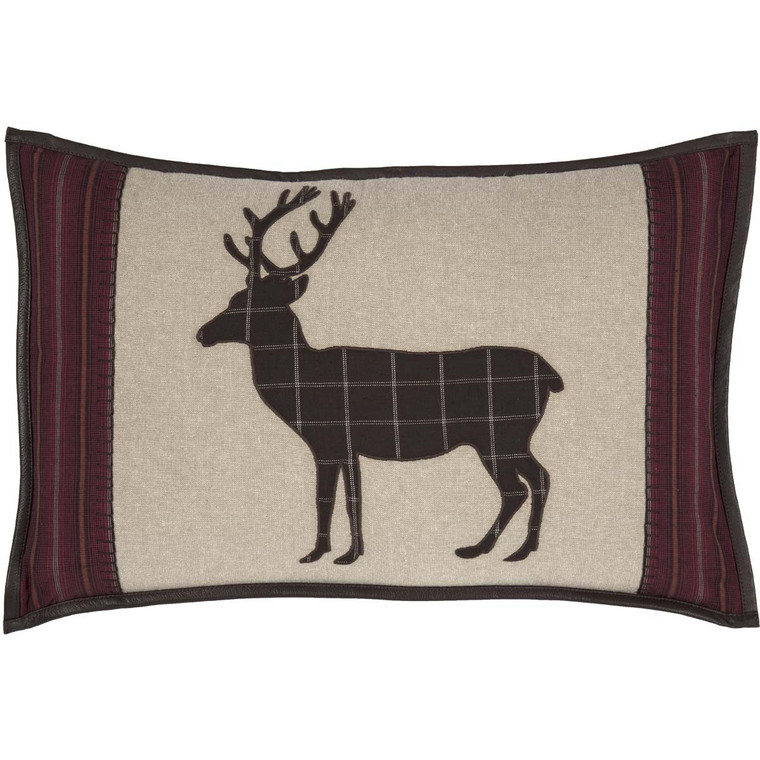 Wyatt Deer Applique Pillow - 14x22