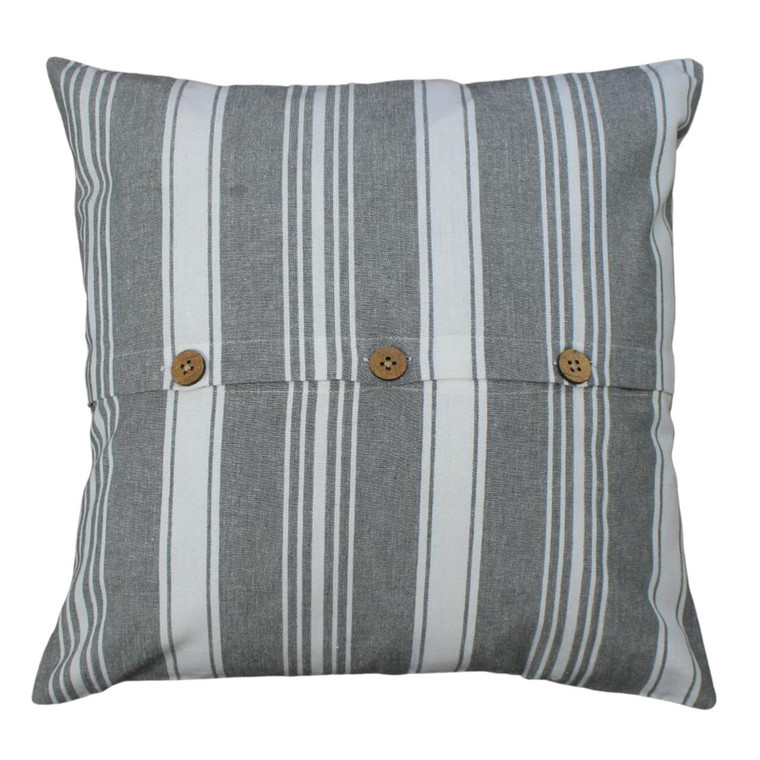 Flour Sack Gray Pillow Cover - 18x18 - 648558017899