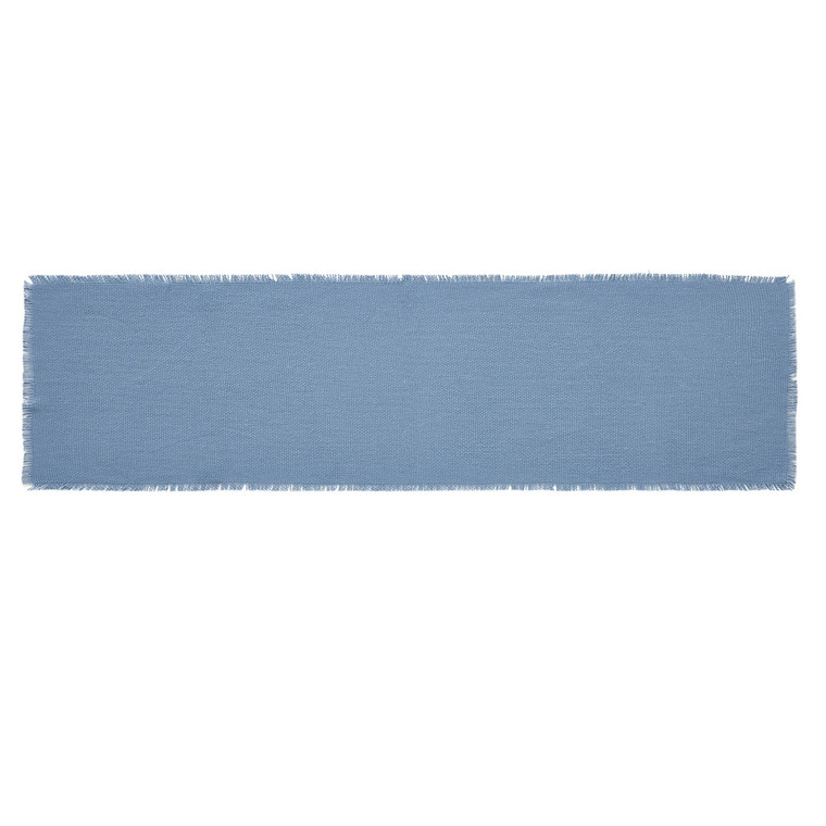 Burlap Blue Table Runner - 12x48