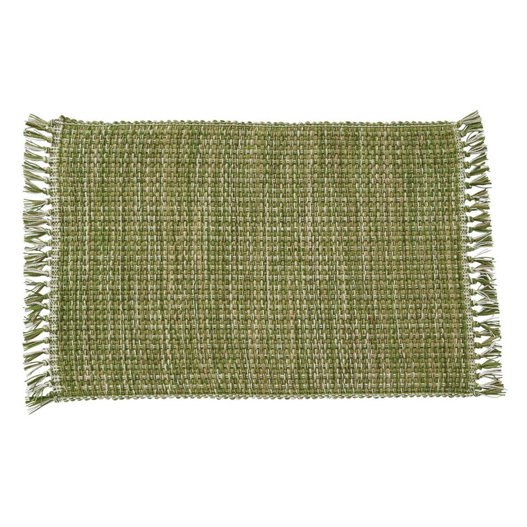 Basketweave Placemats - Evergreen Set of 6 - 762242051492