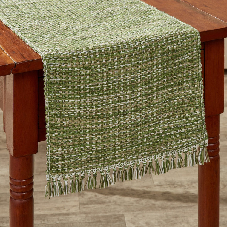 Basketweave Table Runners - Evergreen