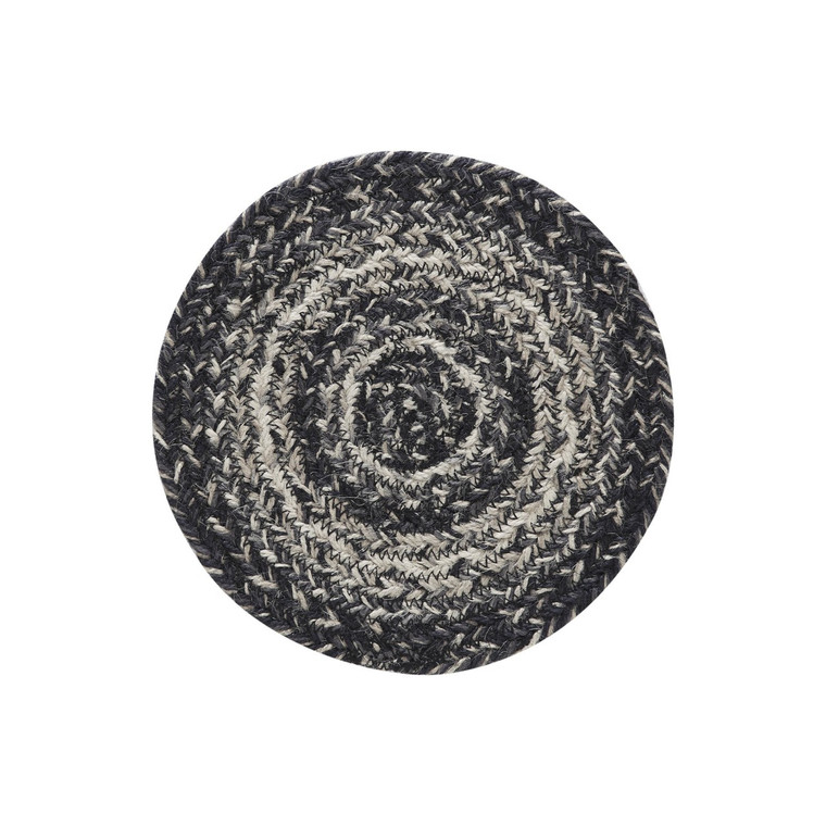 Sawyer Mill Black & White Jute Trivets - 8" Set of 2