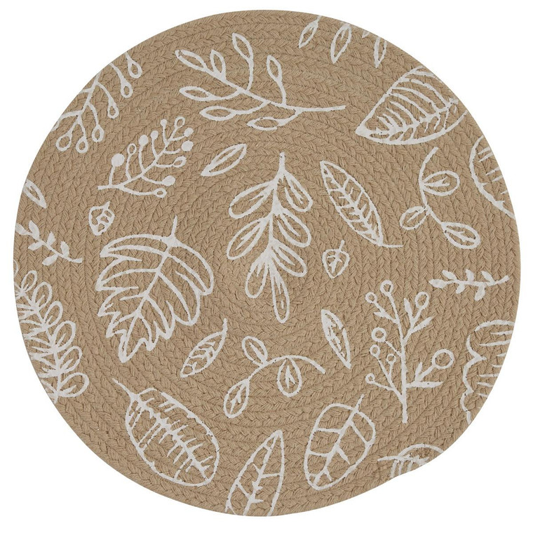 Leaf Round Placemats - Stone Set of 4