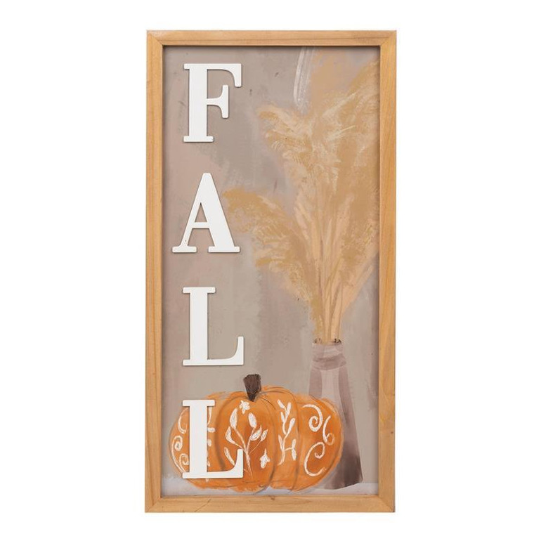 Fall Pumpkin Sign - 19x9.5 - 809678612009