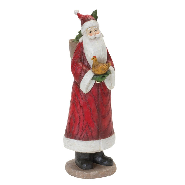 Santa With Chicken - 11"