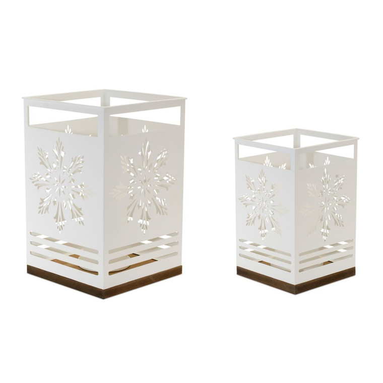 Snowflake Candle Holders - Set of 2 - 746427909440