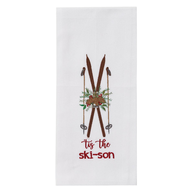 Tis The Ski-Son Embroidered Dishtowels - Set of 2 - 762242058200