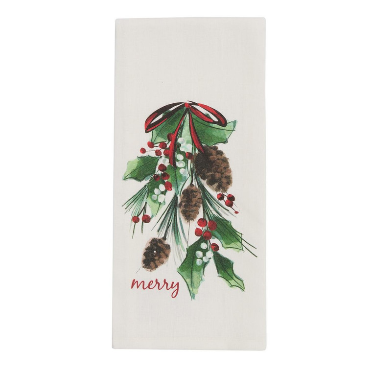 Merry Swag Decorative Dishtowel
