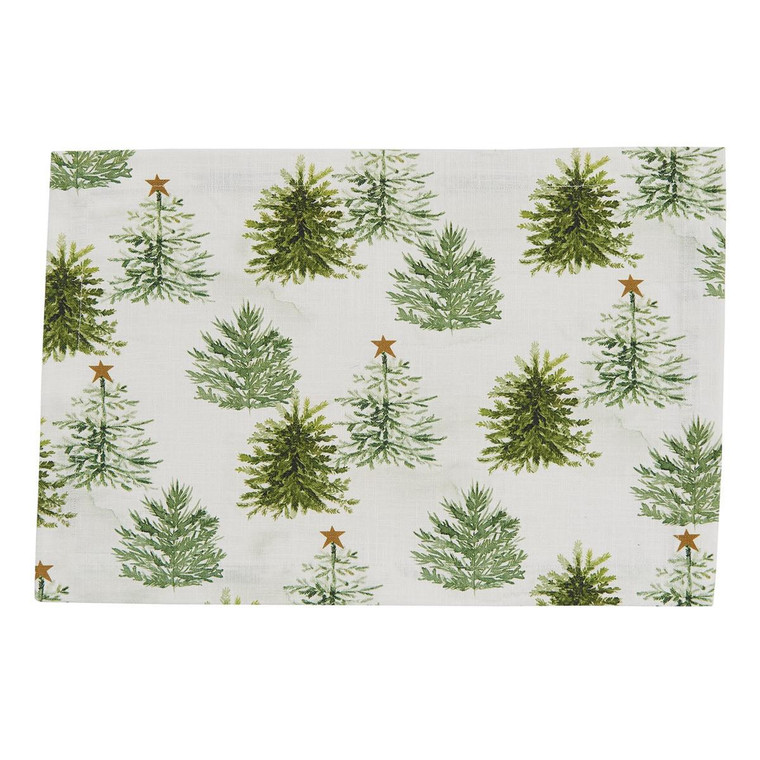 Rustic Christmas Placemats - Trees Set of 6