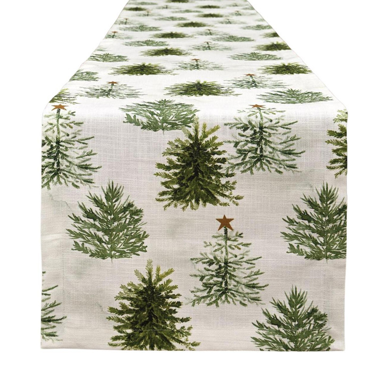 Rustic Christmas Table Runner - Trees 15x72 - 762242047228